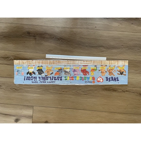1998 McDonalds Store Display TY Teenie Beanie Babies In Stock Signage RARE - Picture 5 of 5